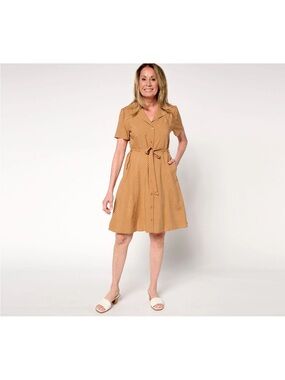Me by Jennie Garth DOTTIE DRESS Short-Sleeve Polka Dot Tie-Waist Dress